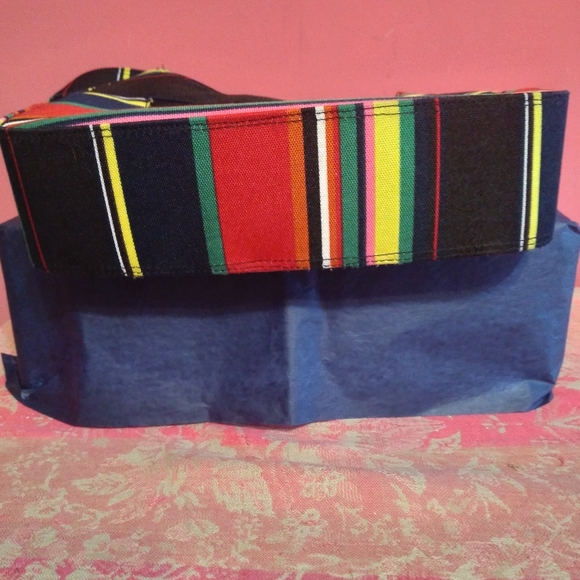 VTG 90s Kate Spade Striped Shoulder Bag - Picture 3 of 4